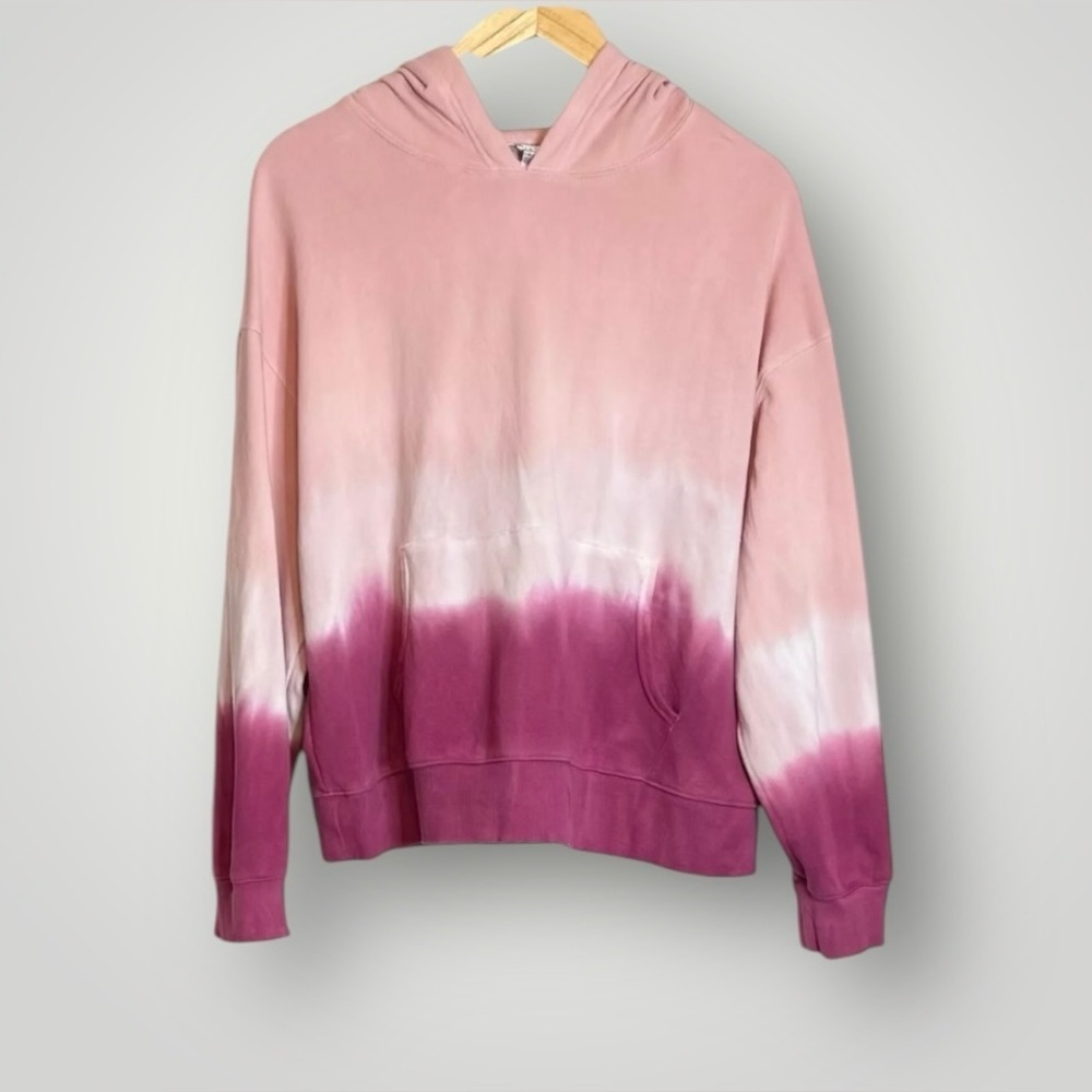 Wildfox | Olivia Hoodie Sweatshirt Ombré Terry Kangaroo Pocket - Picture 2 of 8